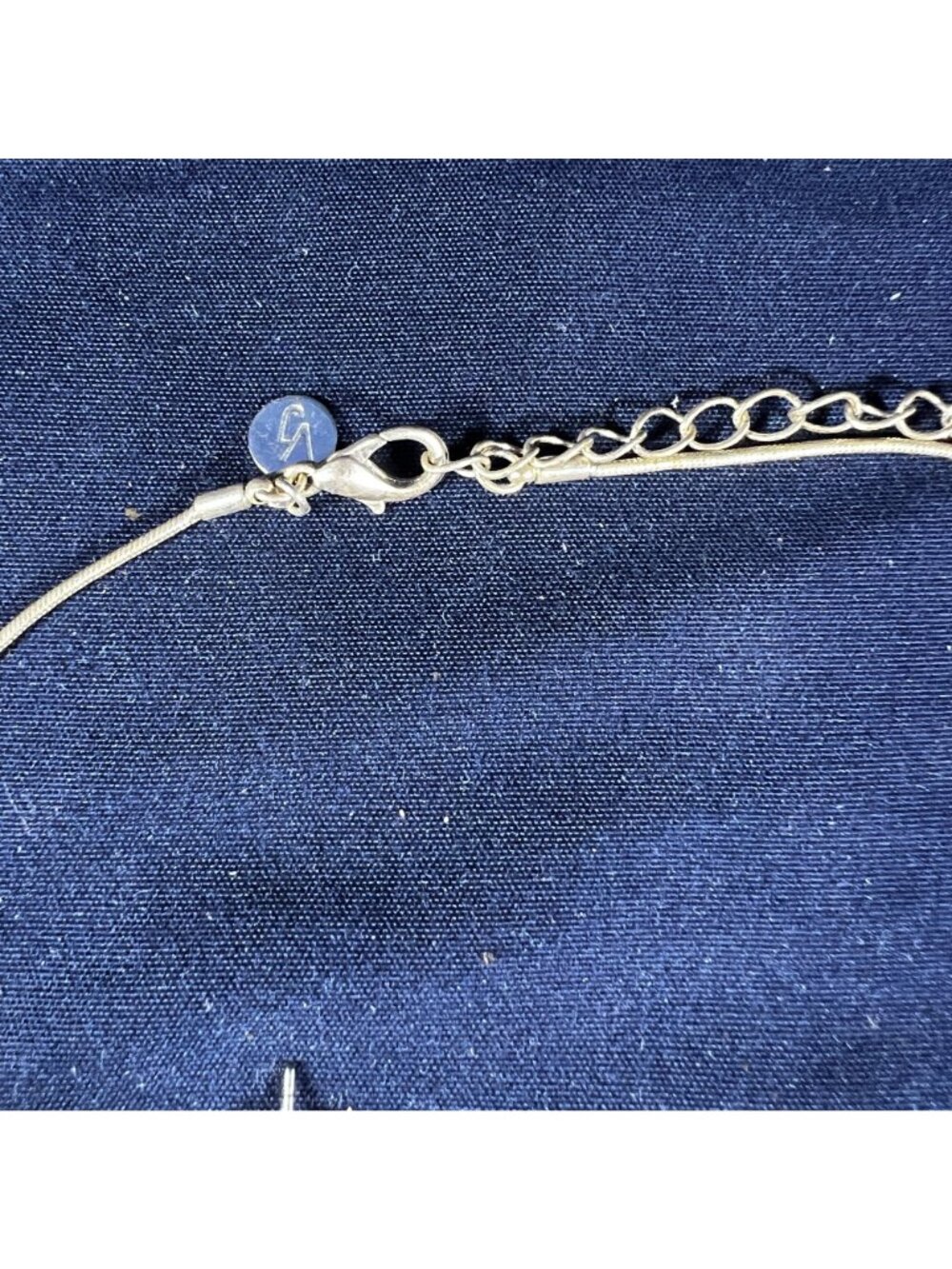 Gold Tone & Silver Tone Circle Pendant Necklace & Earrings Set By VJ - Picture 4 of 5